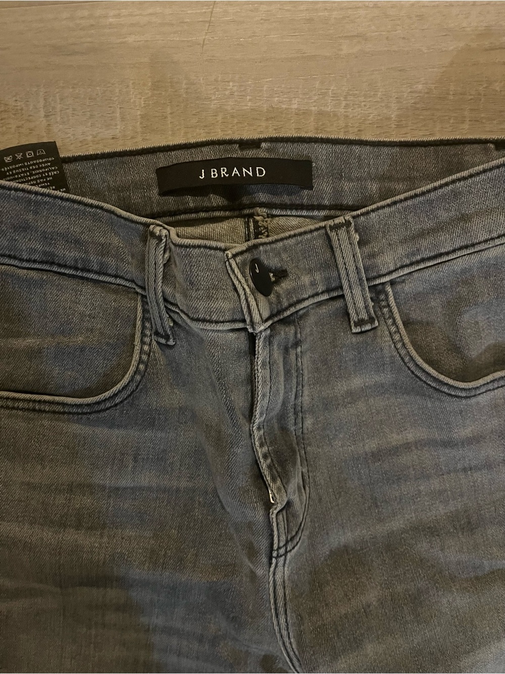 J Brand -High-Rise Grey Skinny Jeans - Women size 23 - Picture 3 of 6